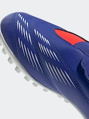 adidas Blue/White Predator Club Football Boots - Image 3 of 9