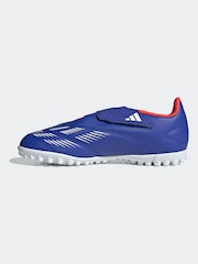 adidas Blue/White Predator Club Football Boots - Image 4 of 9