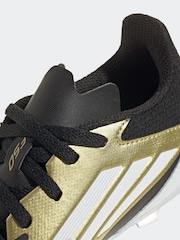 adidas Gold/White Messi F50 Kids League Firm/Multi-Ground Boots - Image 11 of 11