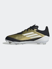 adidas Gold/White Messi F50 Kids League Firm/Multi-Ground Boots - Image 2 of 11