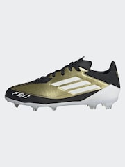 adidas Gold/White Messi F50 Kids League Firm/Multi-Ground Boots - Image 3 of 11