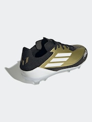 adidas Gold/White Messi F50 Kids League Firm/Multi-Ground Boots - Image 5 of 11