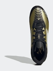 adidas Gold/White Messi F50 Kids League Firm/Multi-Ground Boots - Image 8 of 11