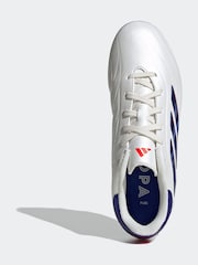 adidas White/Blue/Red Kids Copa Pure 2 League Firm Ground Boots - Image 2 of 11