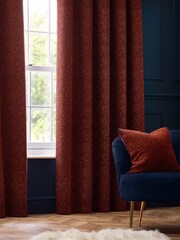 Riva Paoletti Copper Galaxy Chenille Piped Cushion - Image 1 of 5
