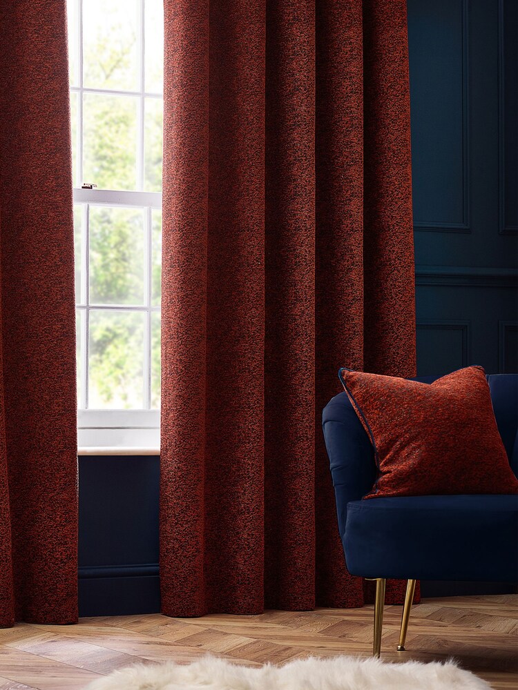 Riva Paoletti Copper Galaxy Chenille Piped Cushion - Image 1 of 5