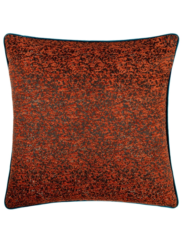 Riva Paoletti Copper Galaxy Chenille Piped Cushion - Image 2 of 5
