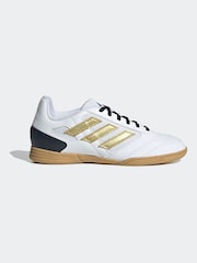 adidas White/Gold Kids Super Sala II Indoor Football Boots - Image 1 of 11