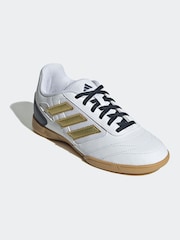 adidas White/Gold Kids Super Sala II Indoor Football Boots - Image 3 of 11