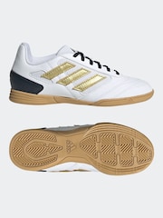 adidas White/Gold Kids Super Sala II Indoor Football Boots - Image 6 of 11