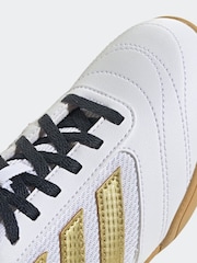 adidas White/Gold Kids Super Sala II Indoor Football Boots - Image 9 of 11