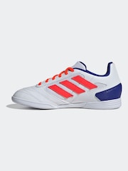 adidas White/Blue/Red Kids Super Sala II Indoor Football Boots - Image 2 of 10