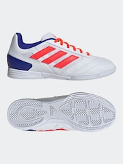 adidas White/Blue/Red Kids Super Sala II Indoor Football Boots - Image 5 of 10