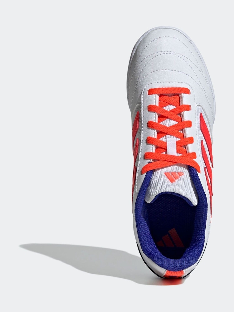 adidas White/Blue/Red Kids Super Sala II Indoor Football Boots - Image 6 of 10