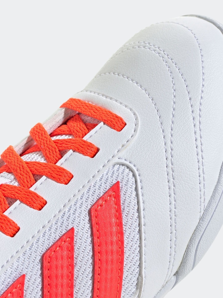 adidas White/Blue/Red Kids Super Sala II Indoor Football Boots - Image 9 of 10