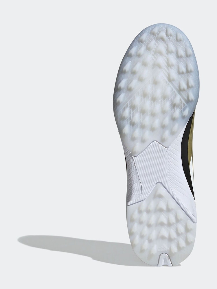 adidas Gold/White Kids F50 League Messi Turf Boots - Image 7 of 9