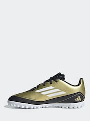 adidas Gold/White Kids F50 Club Messi Turf Boots - Image 2 of 8