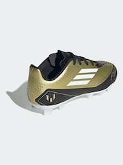 adidas Gold/White Messi F50 Kids Club Flexible Ground Football Boots - Image 2 of 9