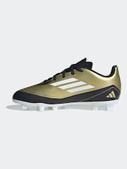adidas Gold/White Messi F50 Kids Club Flexible Ground Football Boots - Image 5 of 9