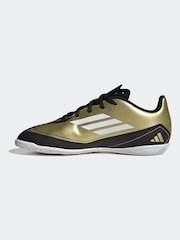 adidas Gold/White Kids F50 Club Messi Indoor Boots - Image 3 of 9