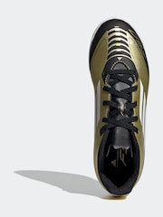 adidas Gold/White Kids F50 Club Messi Indoor Boots - Image 6 of 9