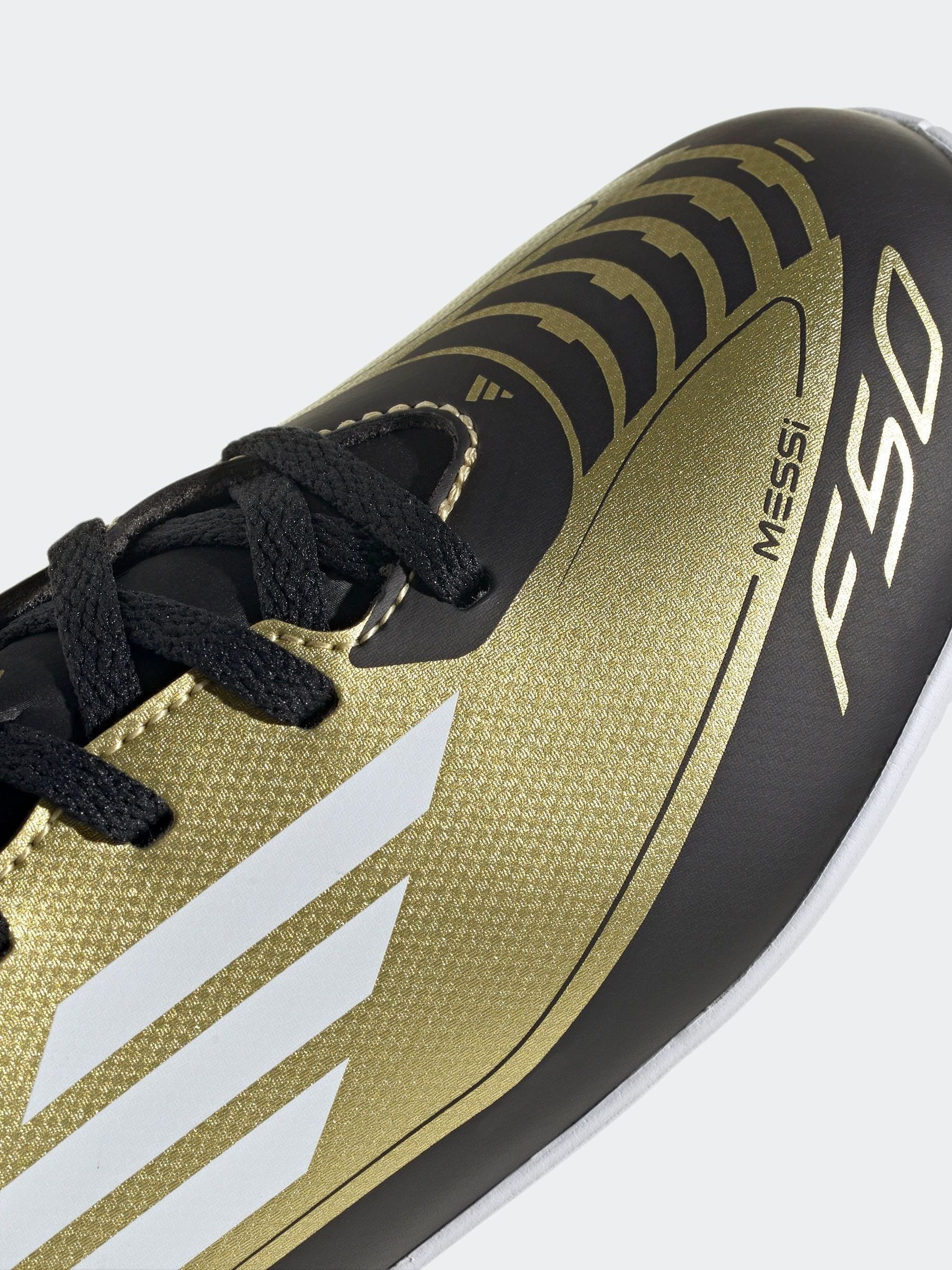 Buy adidas Gold White Kids F50 Club Messi Indoor Boots from Next Luxembourg