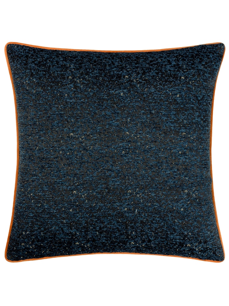 Riva Paoletti Navy Galaxy Chenille Piped Cushion - Image 2 of 5
