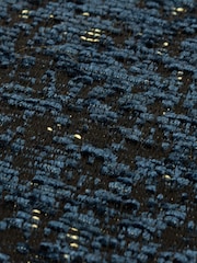Riva Paoletti Navy Galaxy Chenille Piped Cushion - Image 5 of 5