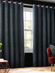 Riva Paoletti Galaxy Chenille Eyelet Curtains - 圖片 1，共 5