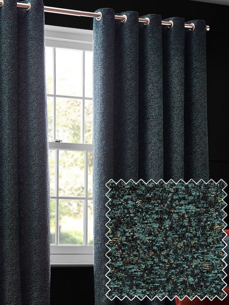 Riva Paoletti Galaxy Chenille Eyelet Curtains - 圖片 2，共 5