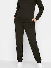 Long Tall Sally Black Cuffed Drawstring Joggers - Image 1 of 4