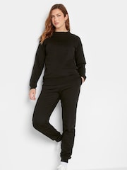 Long Tall Sally Black Cuffed Drawstring Joggers - Image 2 of 4