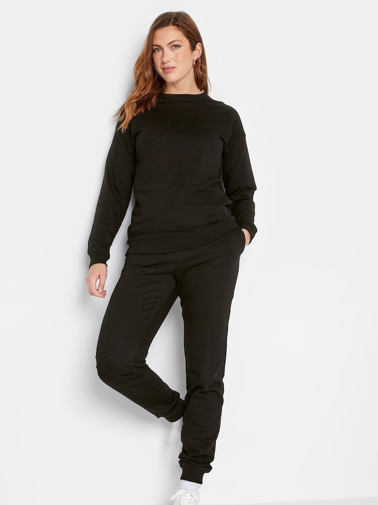 Long Tall Sally Black Cuffed Drawstring Joggers - Image 2 of 4
