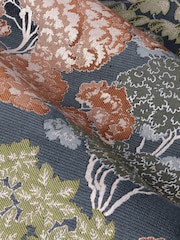 Wylder Navy Woodlands Floral Jacquard Eyelet Curtains - Image 5 of 5