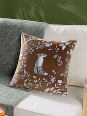 Furn Amber Buckthorn Fox Velvet Piped Cushion - Image 1 of 6