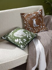 Furn Amber Buckthorn Fox Velvet Piped Cushion - Image 2 of 6