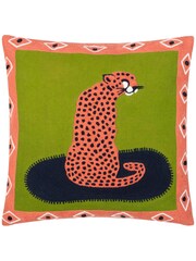Furn 100% Cotton Cheetah Embroidered Cushion - Bild 3 von 8