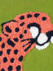 Furn 100% Cotton Cheetah Embroidered Cushion - Bild 7 von 8