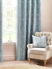 Wylder Blue Sophia Floral Jacquard Cushion - Image 1 of 4