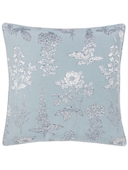 Wylder Blue Sophia Floral Jacquard Cushion - Image 2 of 4