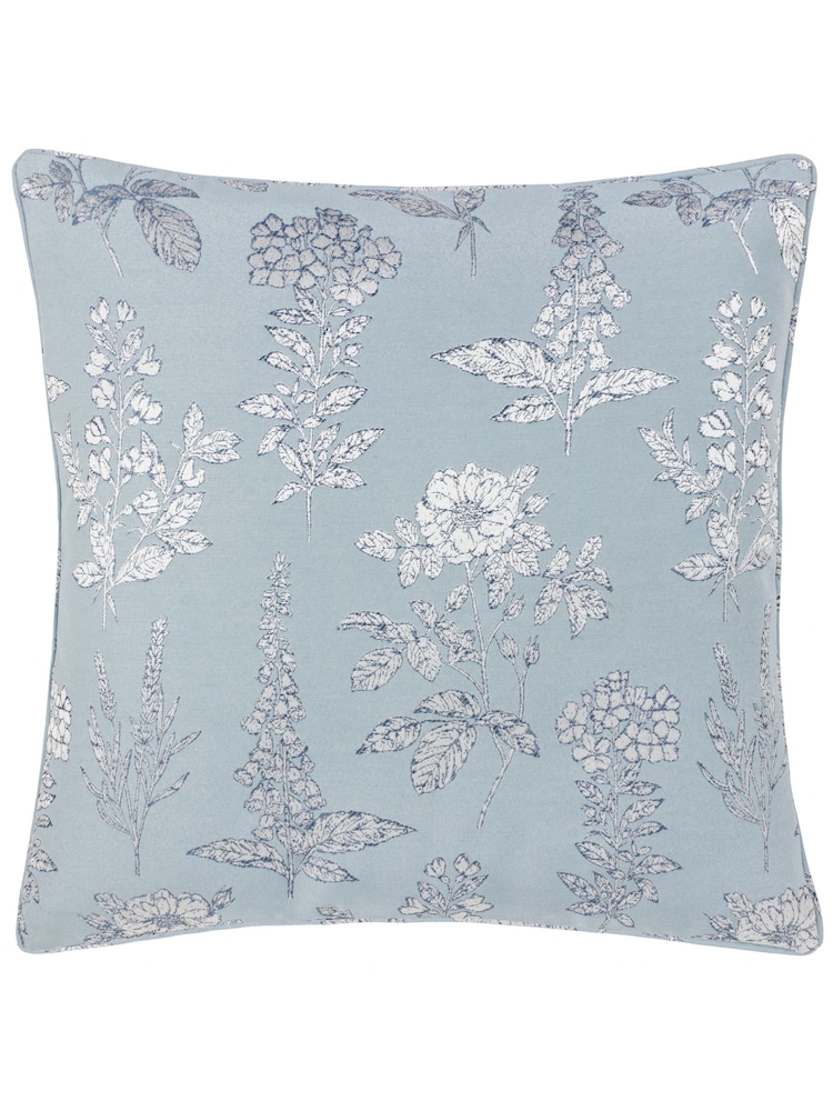 Wylder Blue Sophia Floral Jacquard Cushion - Image 2 of 4