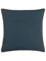 Wylder Multicolour Hebonne Velvet Piped 100% Cotton Cushion - Image 3 of 7