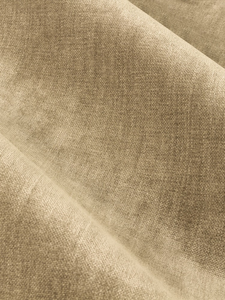 Yard Natural Heavy Chenille Velvet Room Darkening Eyelet Curtains - Image 5 of 5