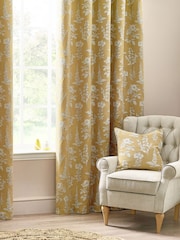 Wylder Nature Gold Sophia Floral Jacquard Cushion - Image 1 of 5