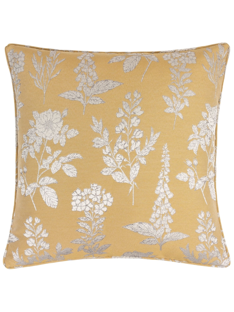 Wylder Nature Gold Sophia Floral Jacquard Cushion - Image 2 of 5