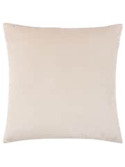 Riva Paoletti Warm Taupe 50 x 50cm Henley Geometric Velvet Jacquard Cushion - Image 2 of 5