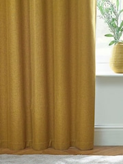 furn. Mustard Dawn 100% Blackout Thermal Eyelet Curtains - Image 3 of 5