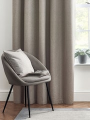 furn. Grey Dawn 100% Blackout Thermal Eyelet Curtains - Image 2 of 3