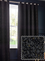 Riva Paoletti Galaxy Chenille Eyelet Curtains - 圖片 1，共 5