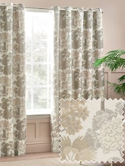 Wylder Natural Woodlands Floral Jacquard Eyelet Curtains - Image 1 of 5